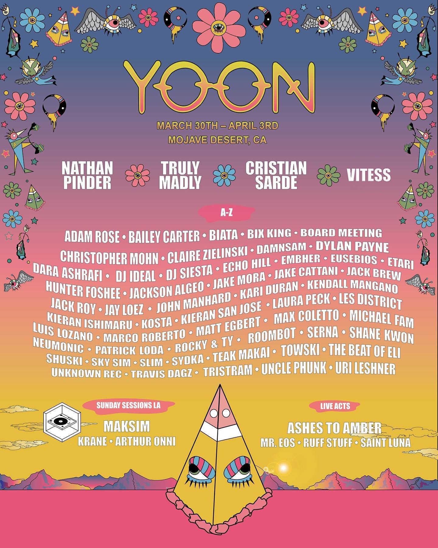 YOON 2023 lineup poster
